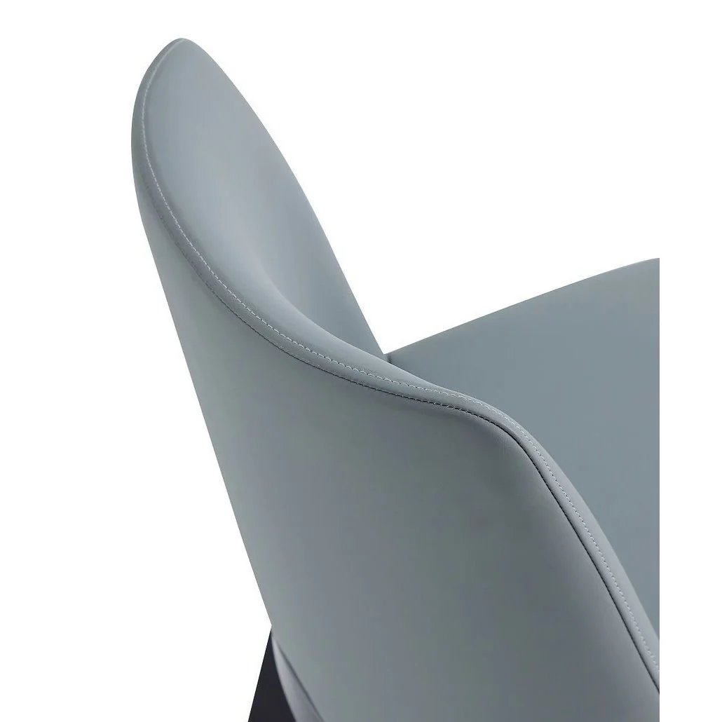 Manhattan Comfort Gansevoort Modern Faux Leather Dining Chair in Cream (Set of 2) - Image 46