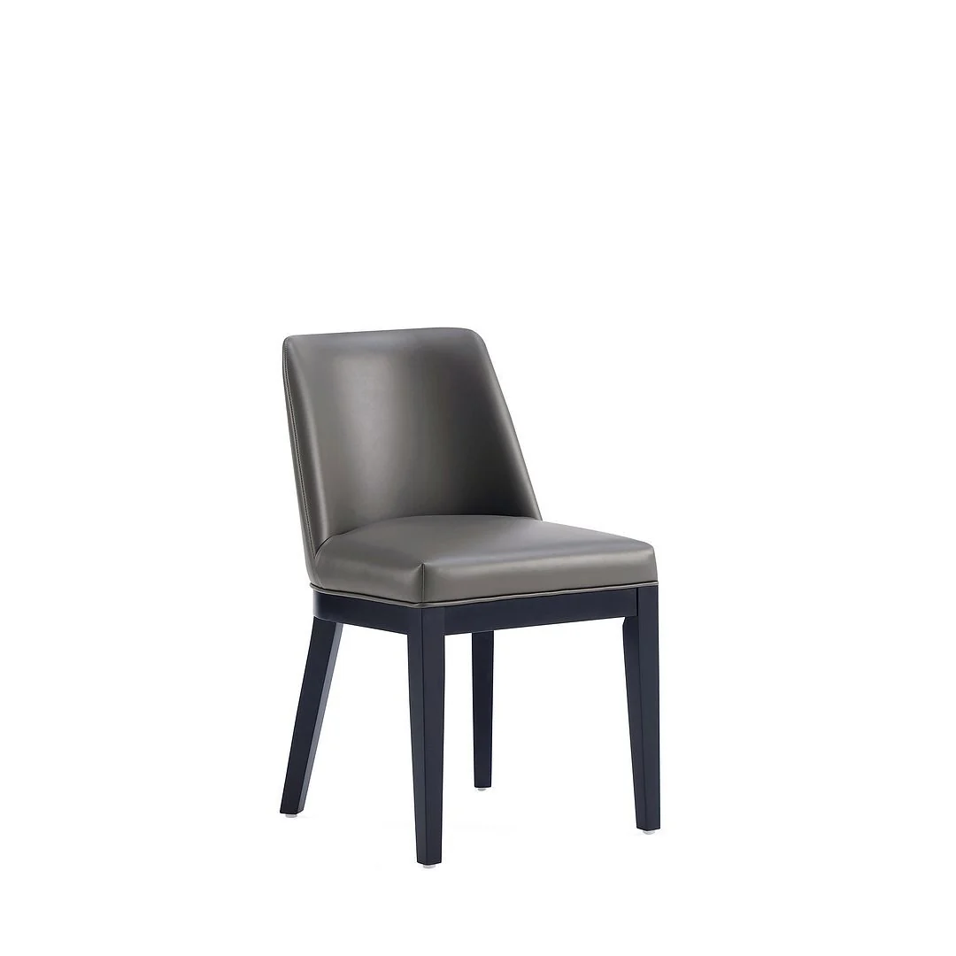Manhattan Comfort Gansevoort Modern Faux Leather Dining Chair in Cream (Set of 4) - Image 13