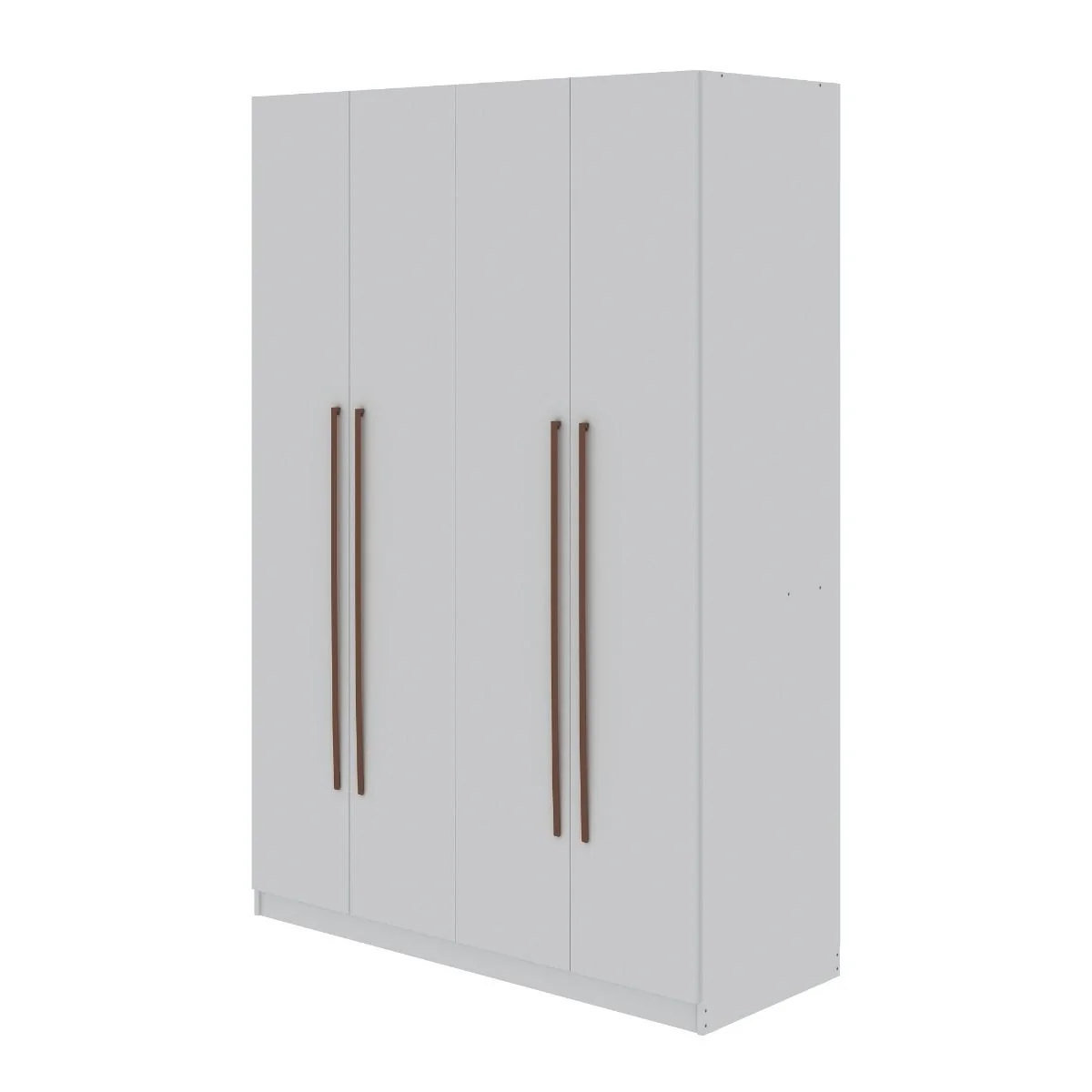 Manhattan Comfort Gramercy Modern 2-Section Freestanding Wardrobe Armoire Closet in White - Image 4