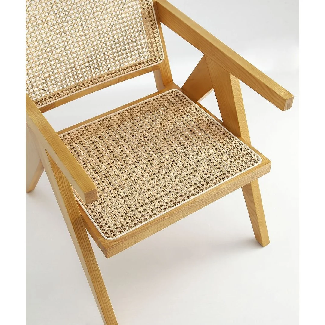 Manhattan Comfort Hamlet Accent Chair in Black and Natural Cane - Set of 2 - Image 19