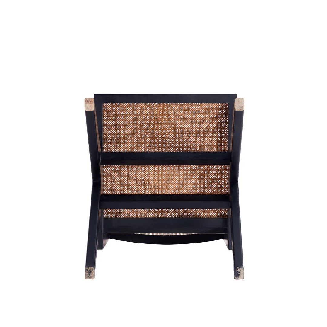 Manhattan Comfort Hamlet Dining Chair in Black and Natural Cane - Set of 4 - Image 9