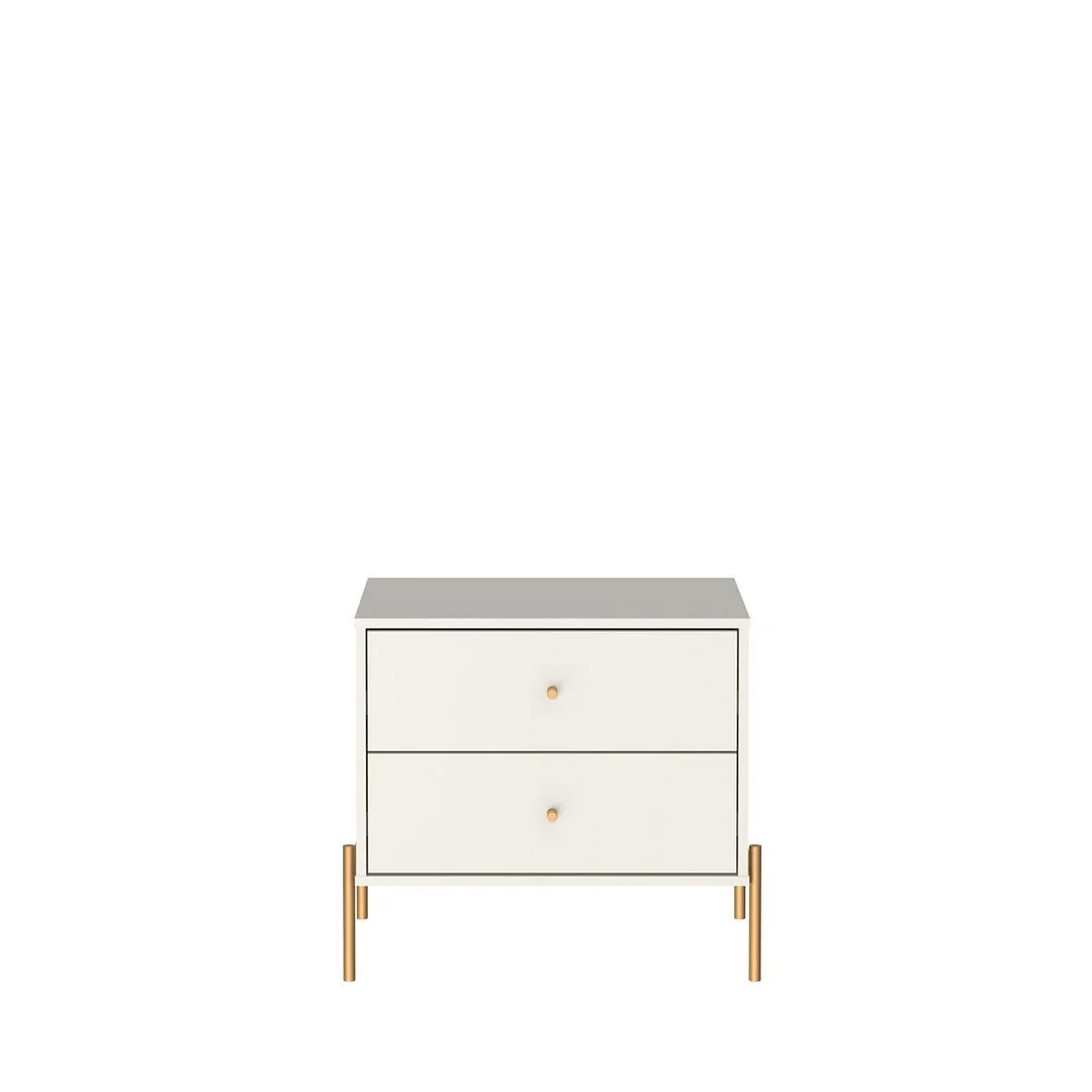 Manhattan Comfort Jasper Full Extension Tall Dresser, Classic Dresser and Nightstand Set of 3 in White Gloss - Image 26