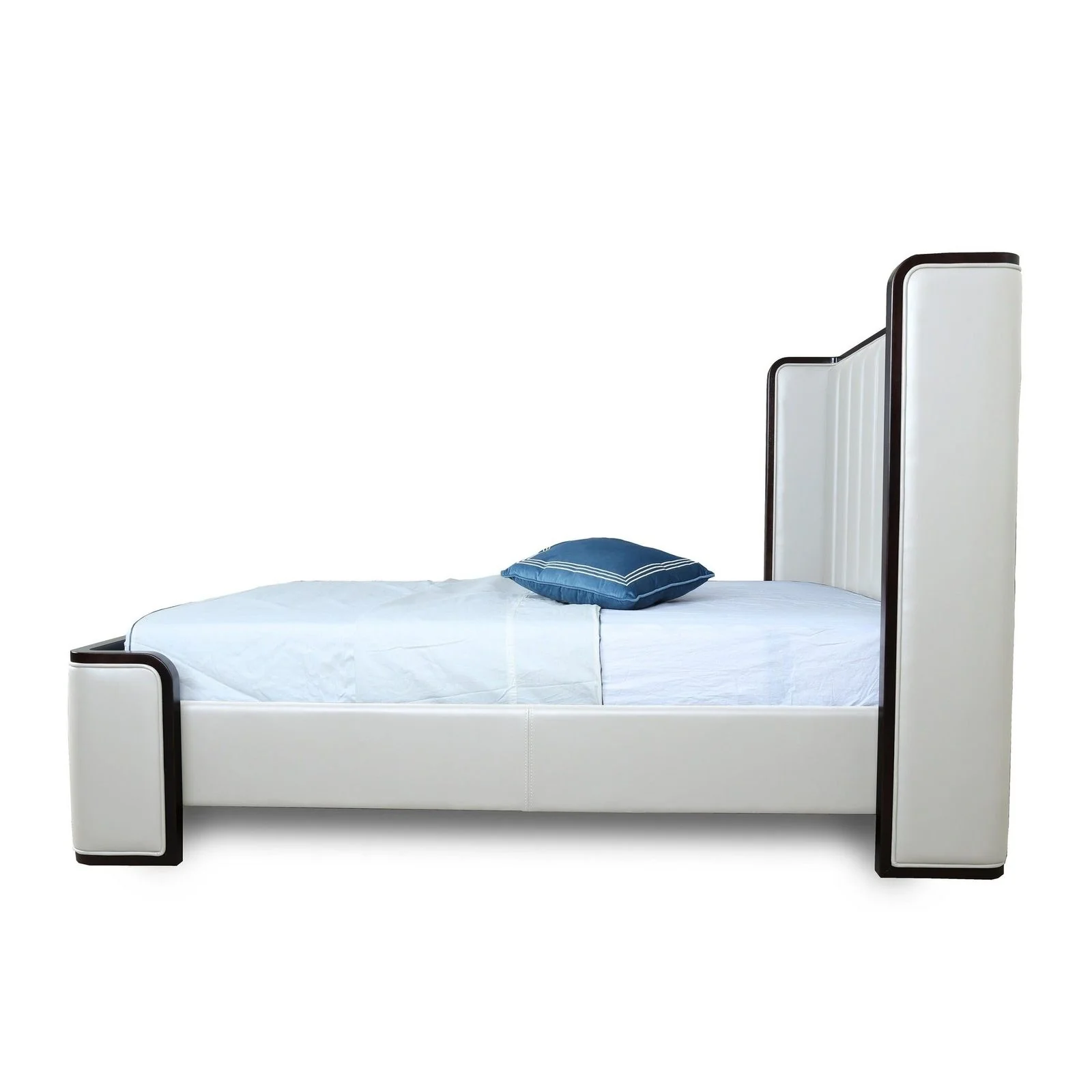 Manhattan Comfort Kingdom Cream Queen Bed - Image 3