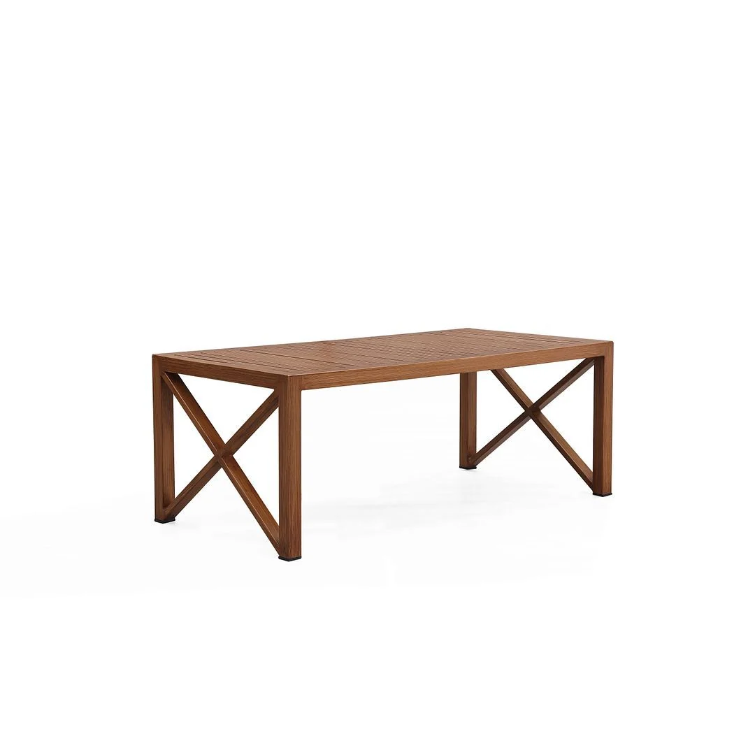 Manhattan Comfort Kingsbay Outdoor Patio Conversation Set in Brown and Cream - Image 8