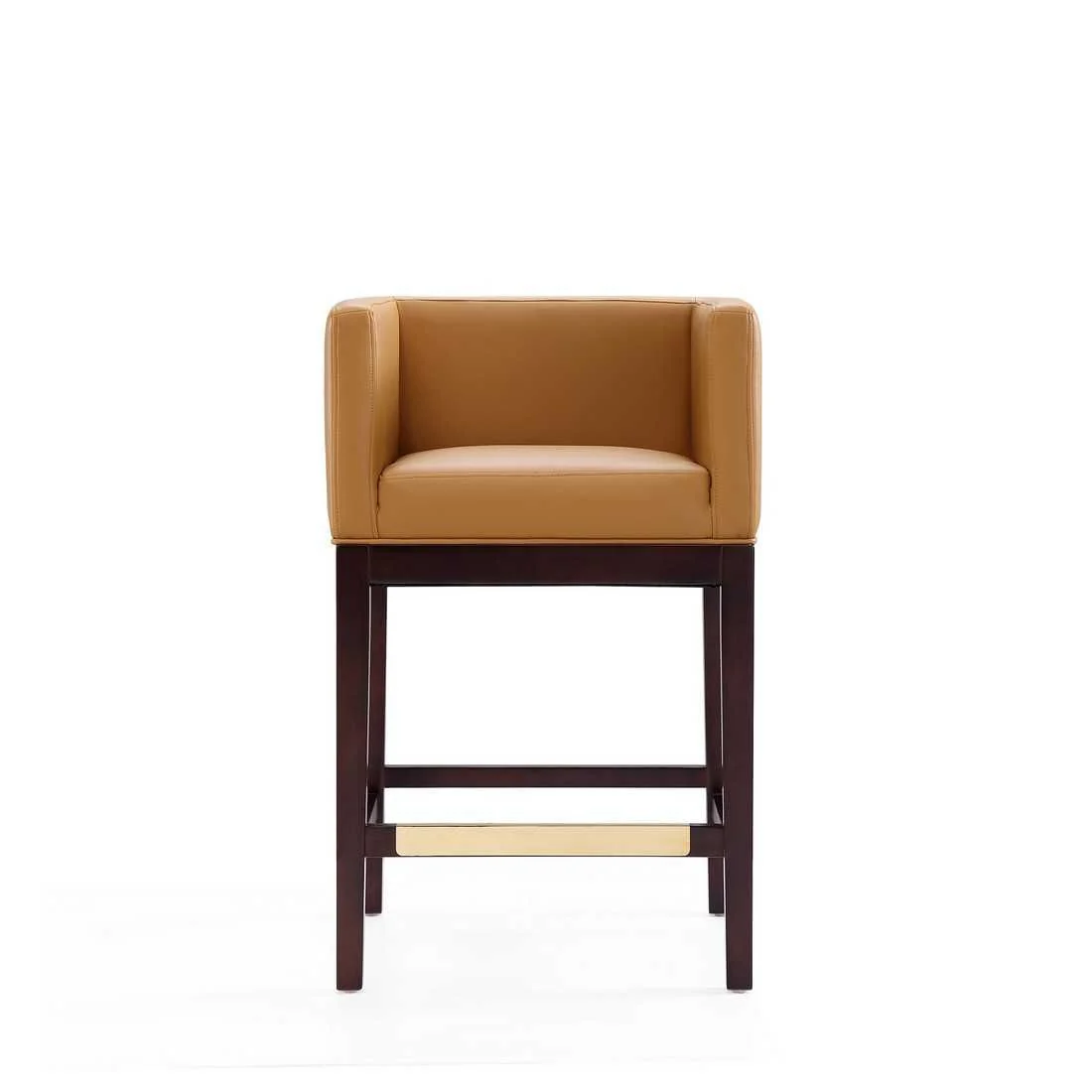 Manhattan Comfort Kingsley 34 in. Ivory and Dark Walnut Beech Wood Counter Height Bar Stool (Set of 3) - Image 13