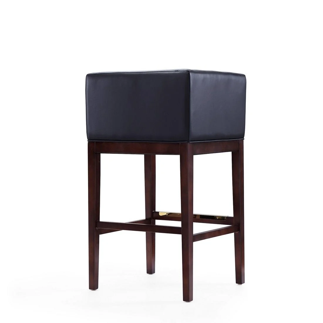 Manhattan Comfort Kingsley 38 in. Black and Dark Walnut Beech Wood Barstool (Set of 3) - Image 5