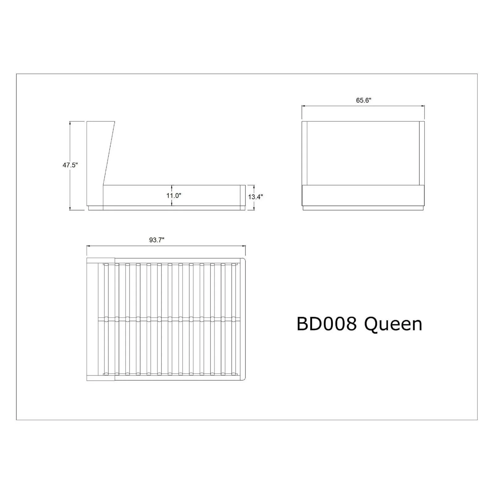 Manhattan Comfort Lenyx Saddle Queen Bed - Image 21