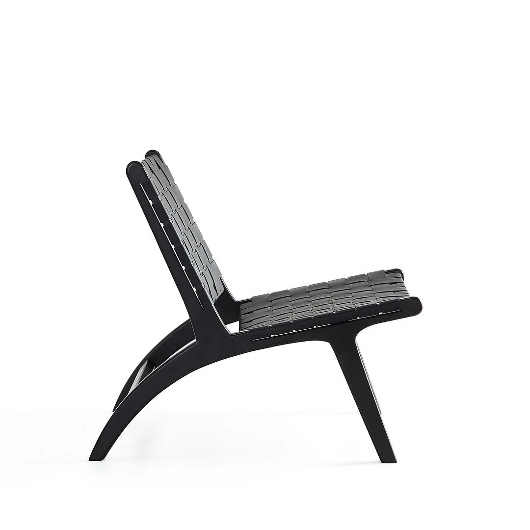 Manhattan Comfort Maintenon Leatherette Accent Chair in Black - Set of 2 - Image 5