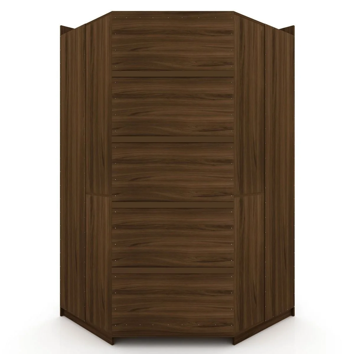 Manhattan Comfort Mulberry Open 3 Sectional Modern Wardrobe Corner Closet with 4 Drawers - Set of 3 in White - Image 16