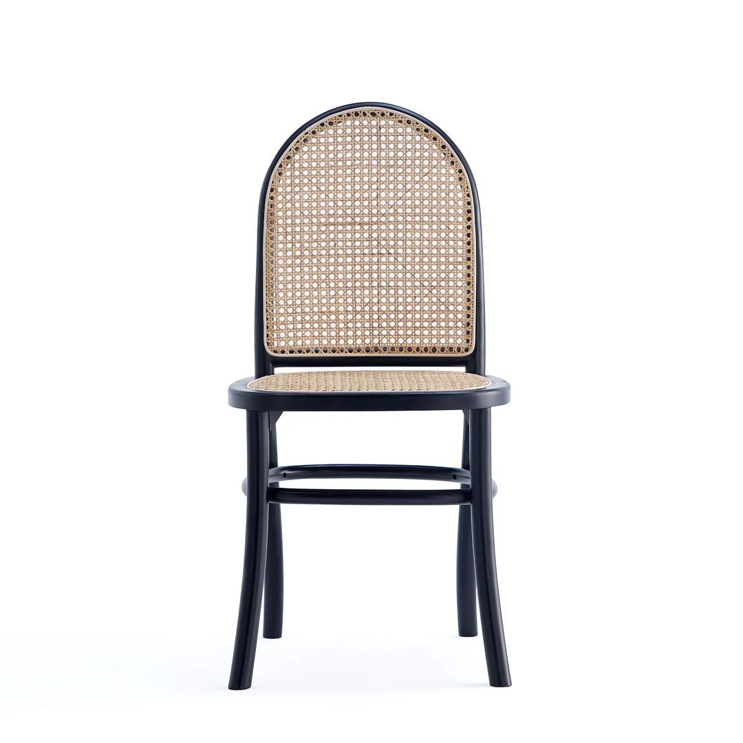 Manhattan Comfort Paragon Dining Chair 2.0 in Black and Cane - Set of 4 - Image 3