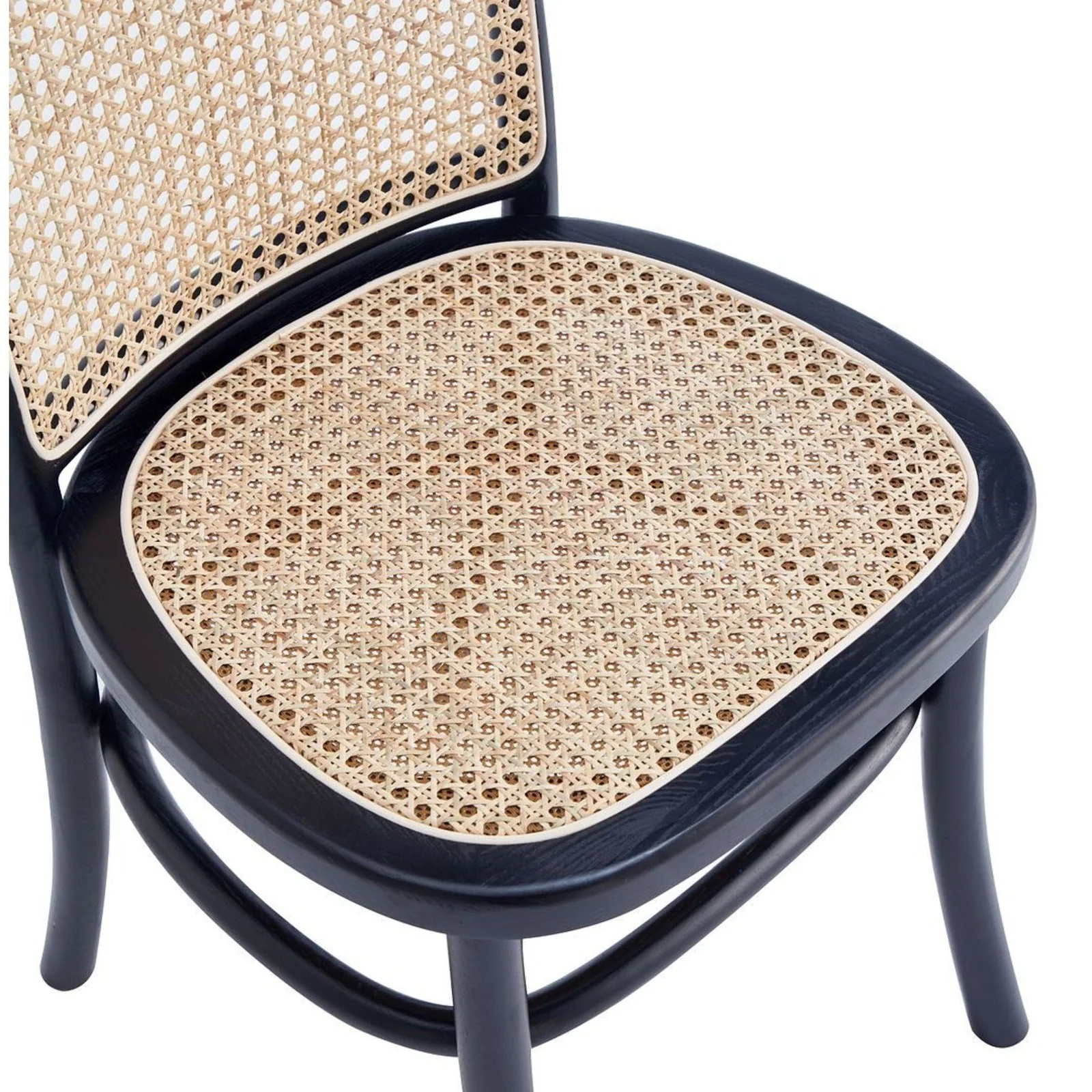 Manhattan Comfort Paragon Dining Chair 2.0 in Black and Cane - Set of 4 - Image 7