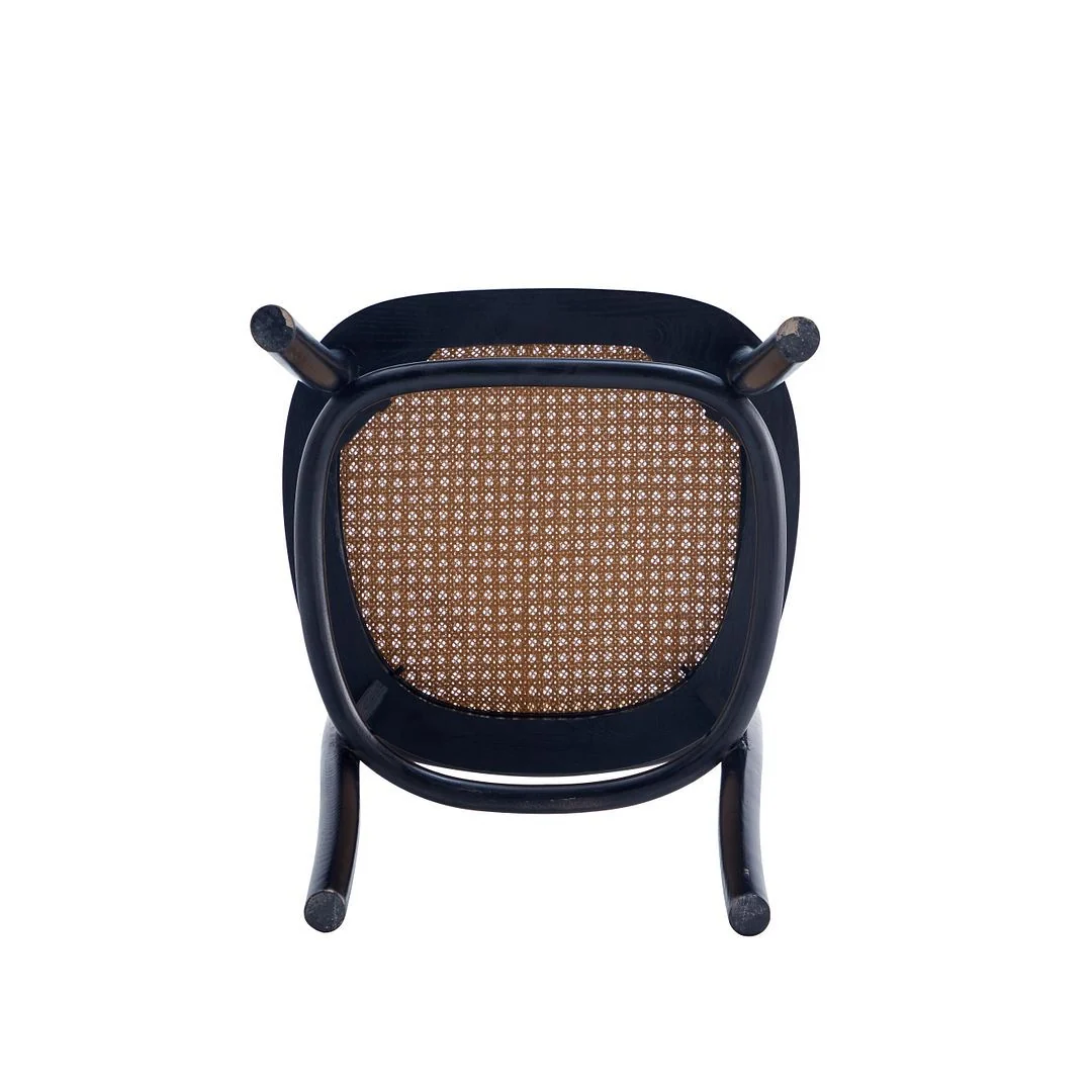Manhattan Comfort Paragon Dining Chair 2.0 in Black and Cane - Set of 4 - Image 9
