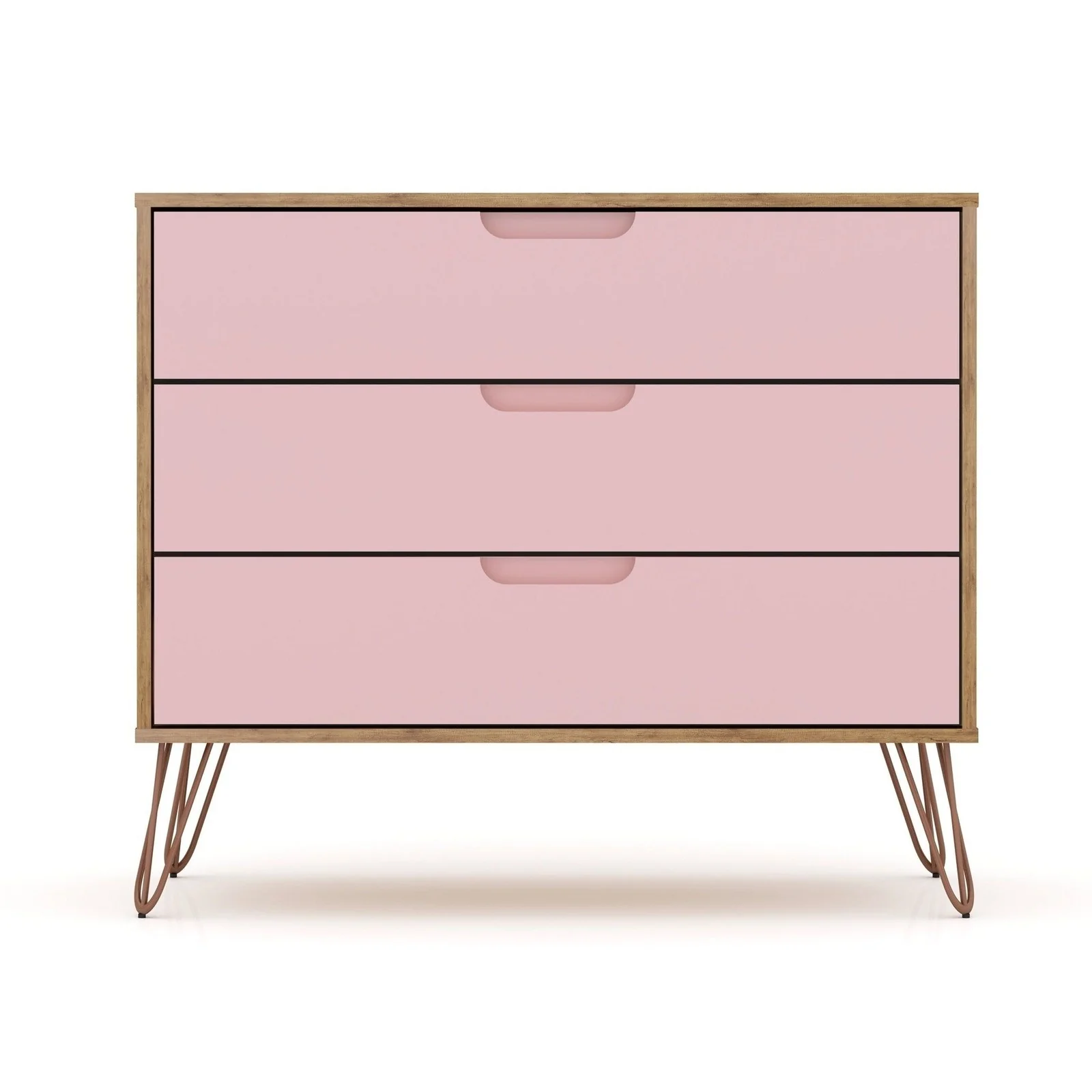 Manhattan Comfort Rockefeller 3-Piece White Dresser and Nightstand Set - Image 65