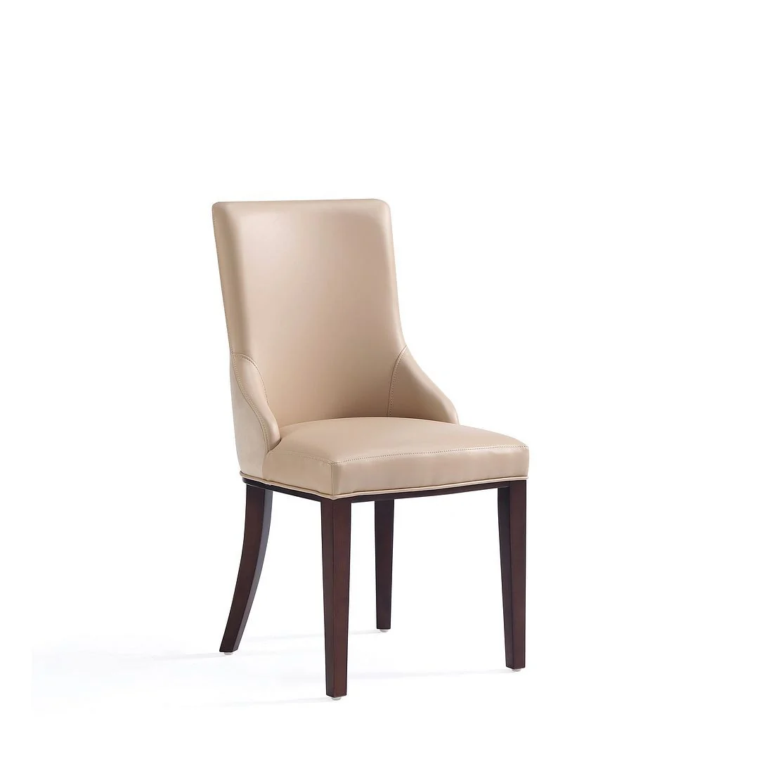Manhattan Comfort Shubert 6-Piece Modern Faux Leather and Velvet Dining Chair Set in Light Grey - Image 13