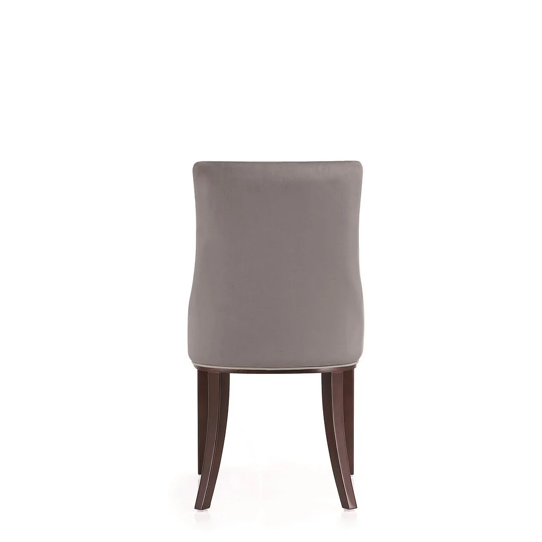 Manhattan Comfort Shubert 8-Piece Modern Faux Leather and Velvet Dining Chair Set in Light Grey - Image 7