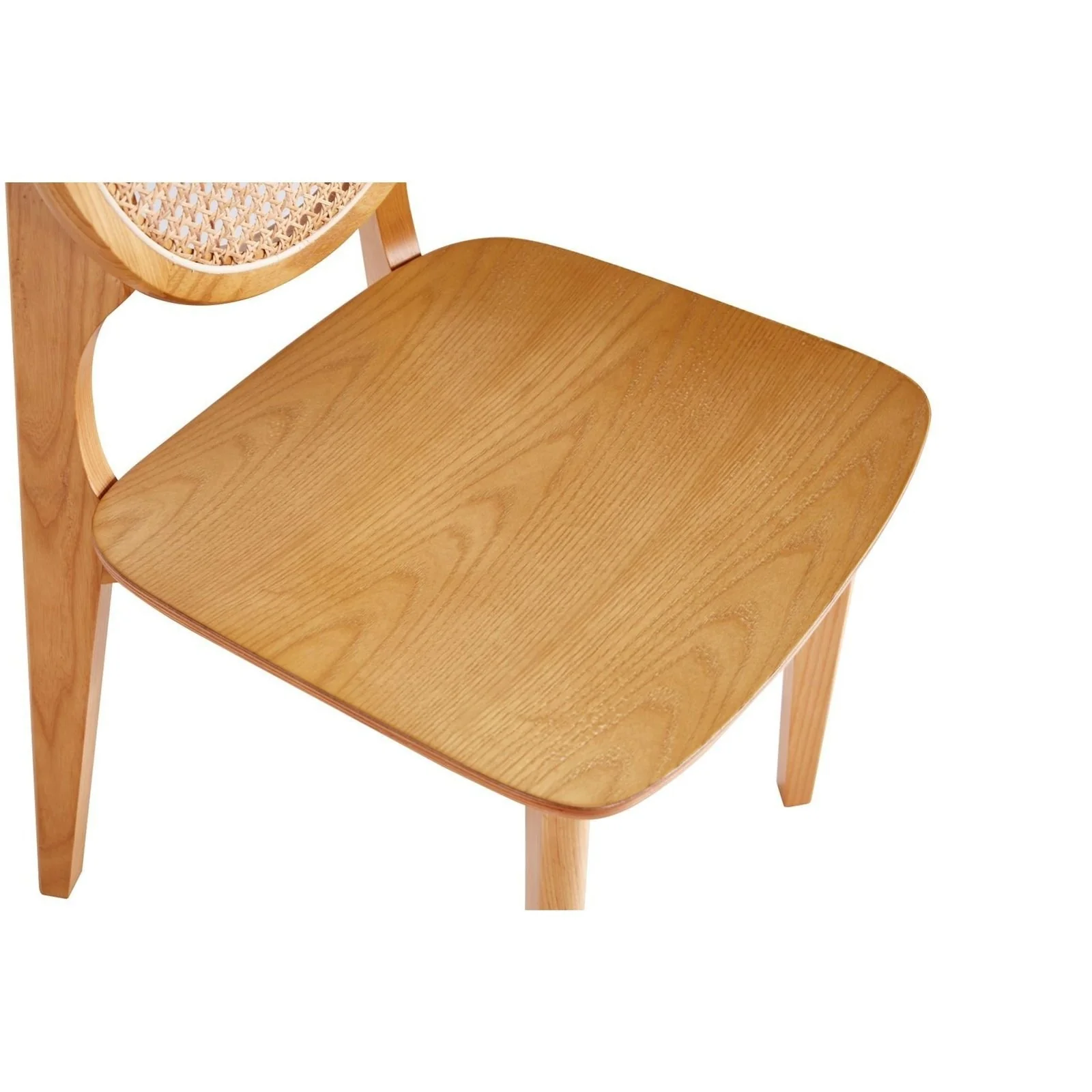 Manhattan Comfort Versailles Round Dining Chair in Black and Natural Cane - Set of 4 - Image 18