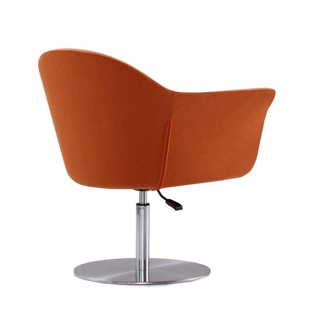 Manhattan Comfort Voyager Orange and Brushed Metal Woven Swivel Adjustable Accent Chair (Set of 2) - Image 5