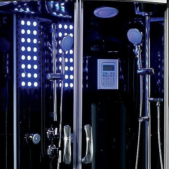 Maya Bath Black Siena Steam Shower - Right (118) - Image 6