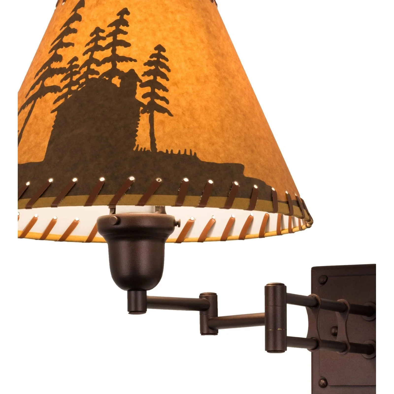 Meyda 12-17.5"W Cabin in the Woods Swing Arm Wall Sconce - Image 6