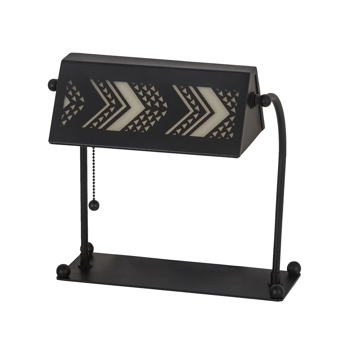 Meyda 12" Wide Black Aulani Banker's Table Lamp - Image 7