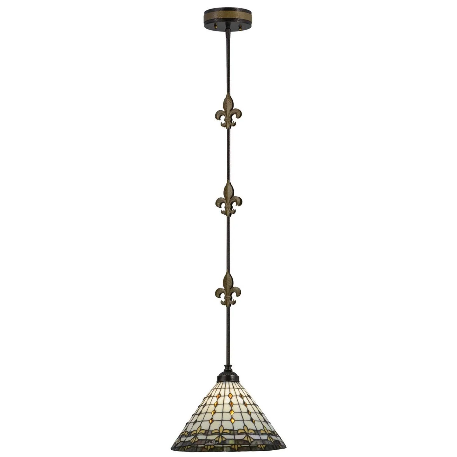 Meyda 12"W Fleur-de-Lite Pendant - Image 9