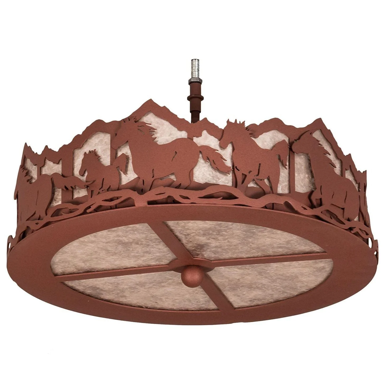 Meyda 16" Wide Running Horses Fan Light Fixture - Image 3