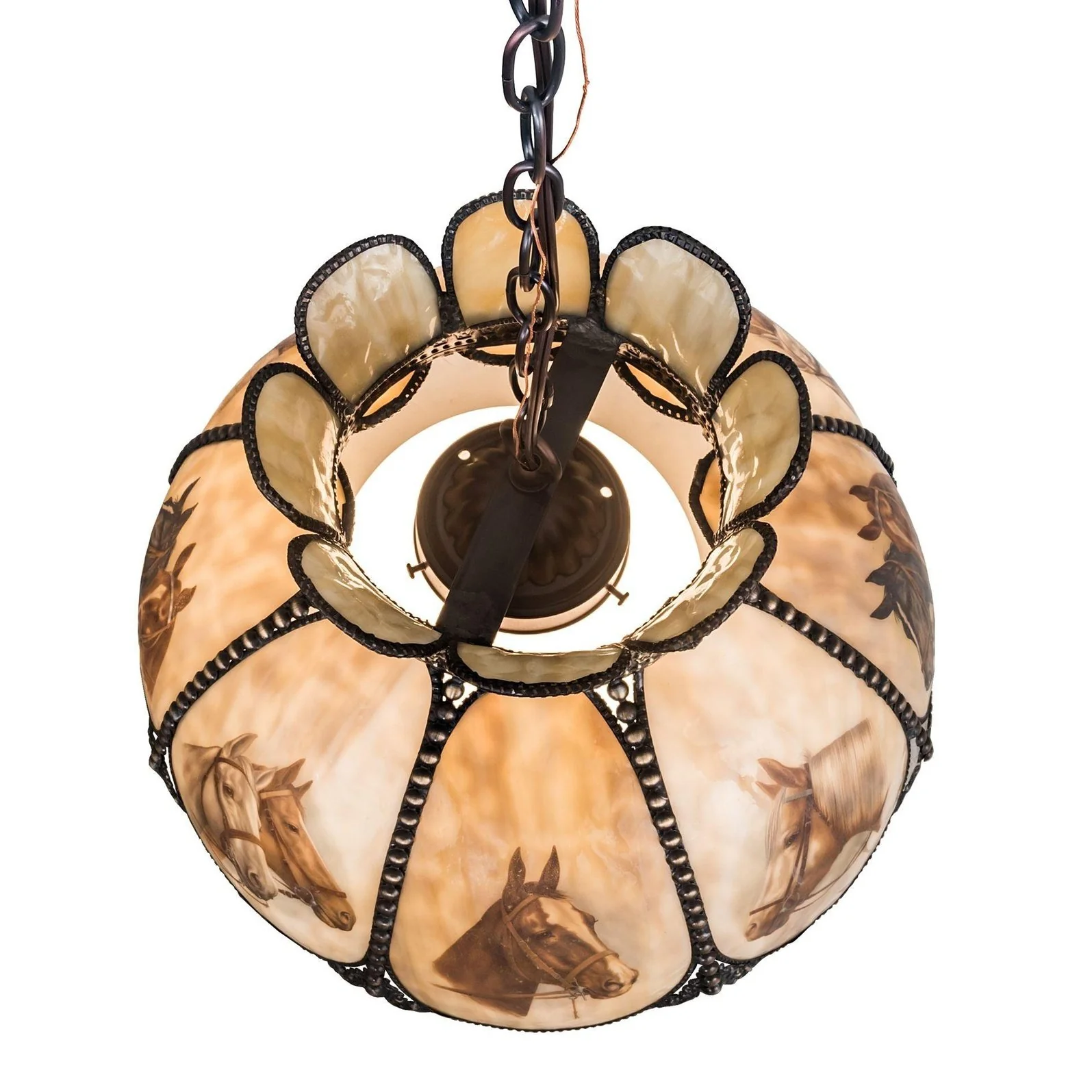 Meyda 18" Wide Anabelle Equine Pendant - Image 2
