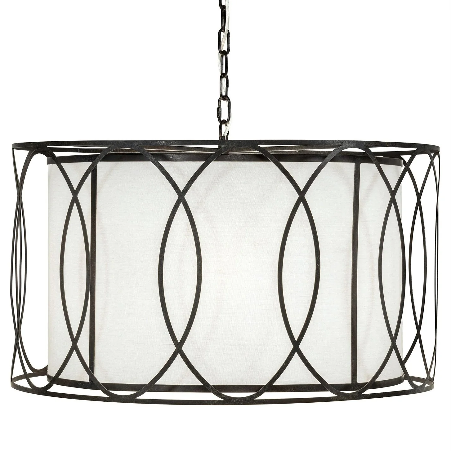 Meyda 28" Wide Cilindro Hoops Pendant - Image 3