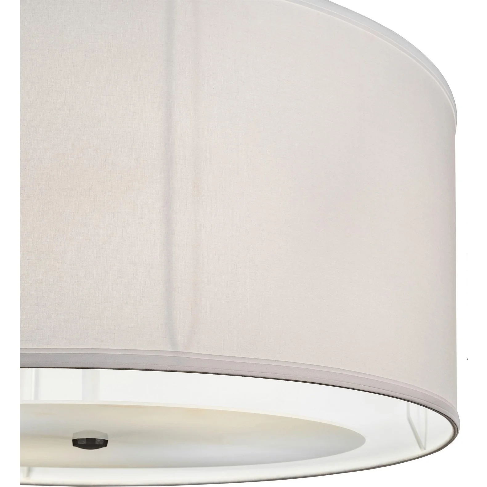 Meyda 30" Wide Ivory Textrene Cilindro Textrene Pendant - Image 7
