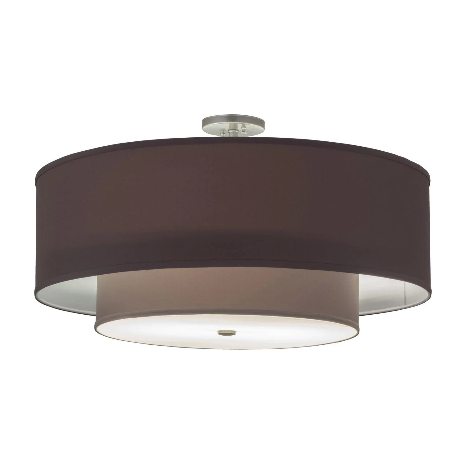 Meyda 30"W Cilindro Textrene Two Tier Pendant - Image 7