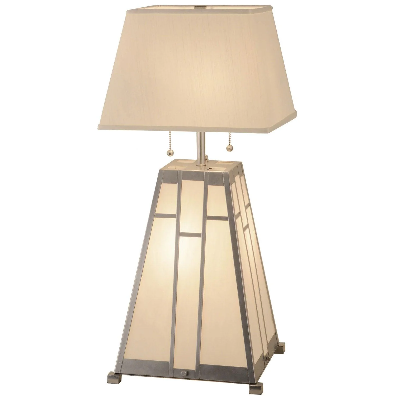 Meyda 31" Beige Accent Double Bar Mission Table Lamp - Image 8