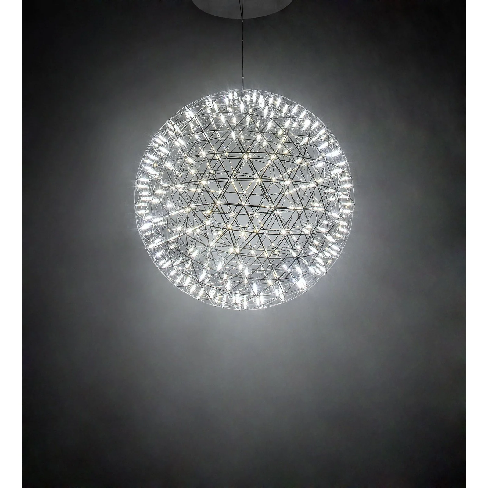 Meyda 35" Stainless Geosphere Pendant