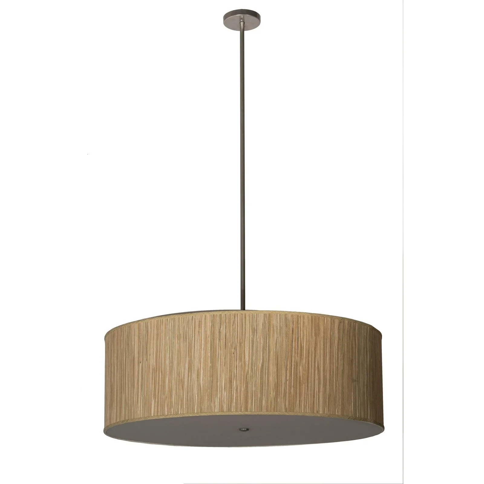 Meyda 42" Wide Cream Cilindro Textrene Pendant - Image 10