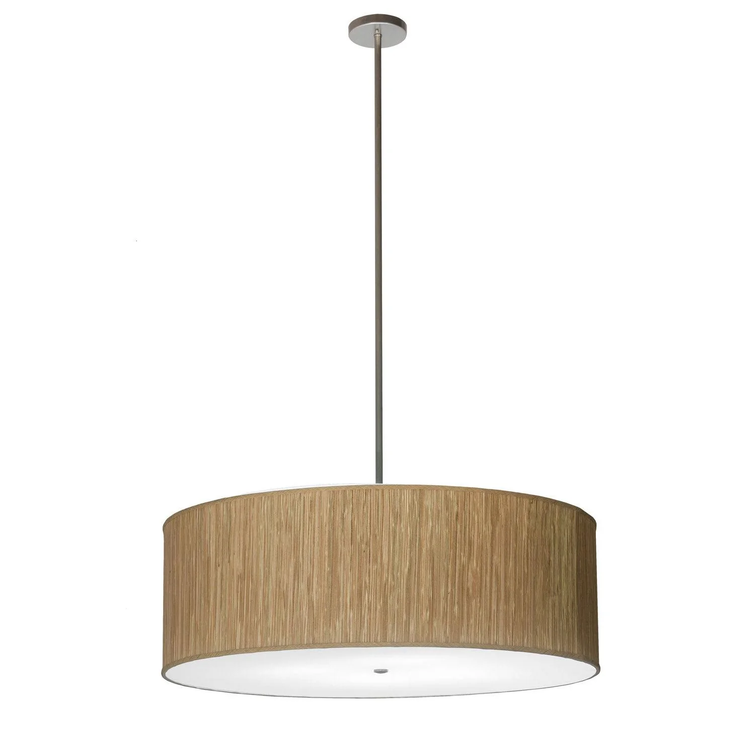 Meyda 42" Wide Cream Cilindro Textrene Pendant - Image 11