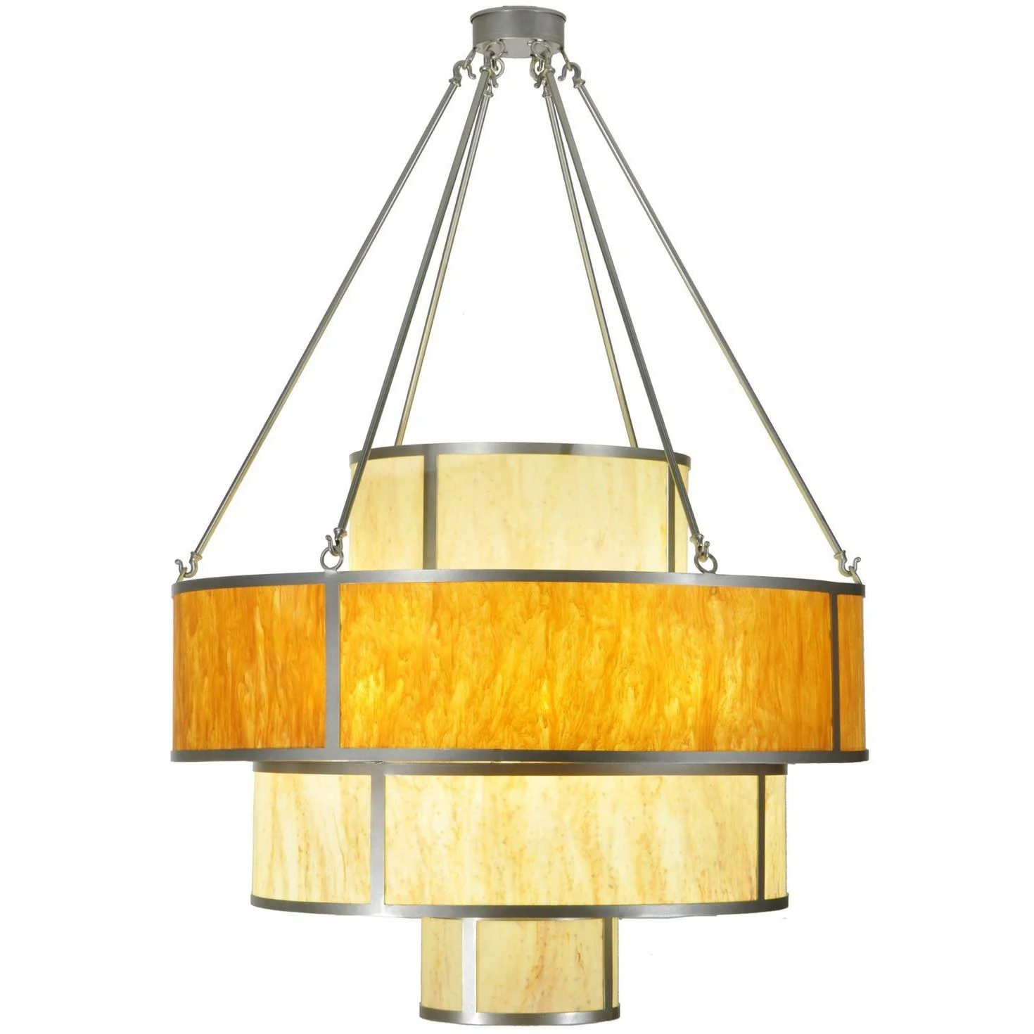 Meyda 44"W Nickel Jayne 4 Tier Pendant - Image 3