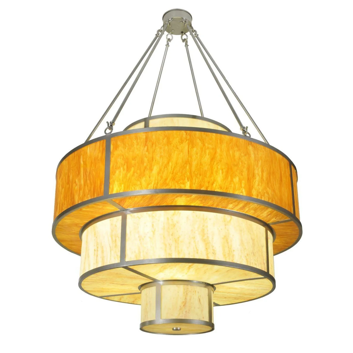 Meyda 44"W Nickel Jayne 4 Tier Pendant - Image 4