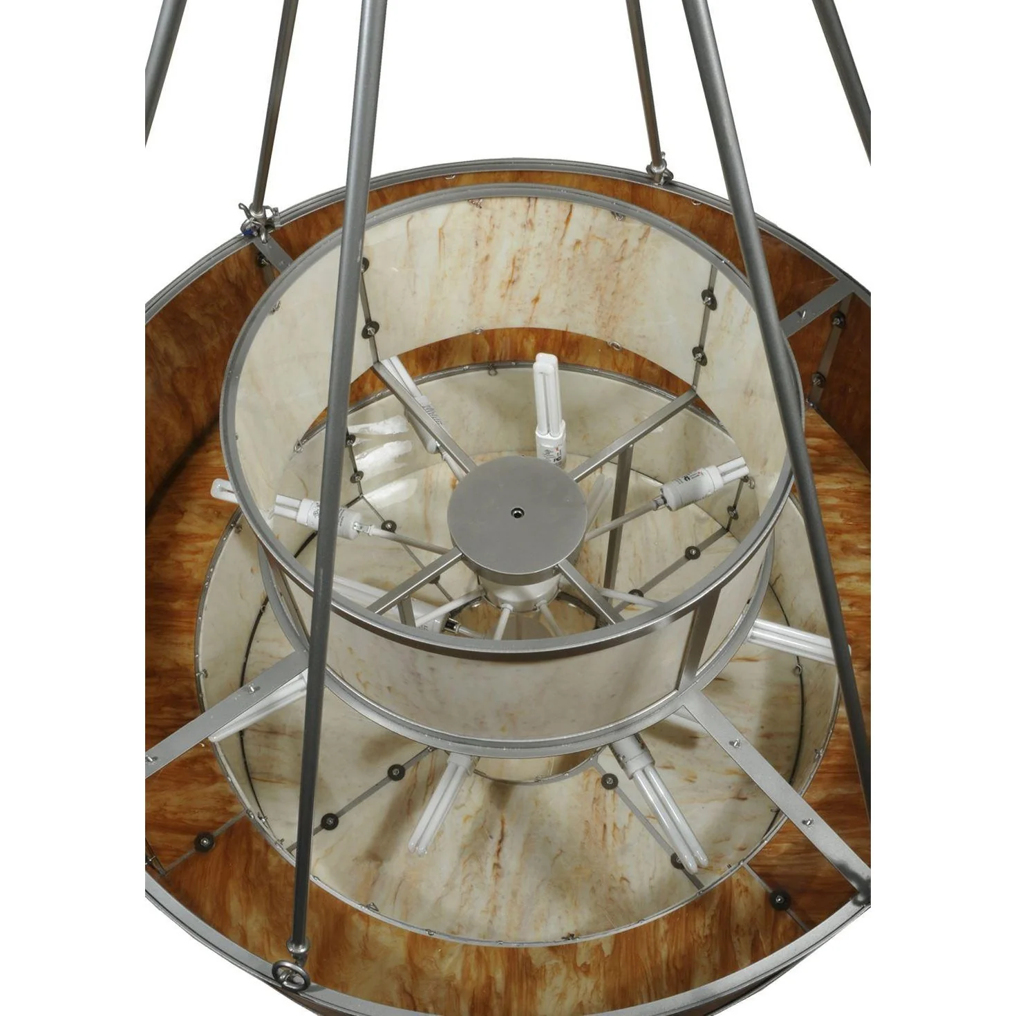 Meyda 44"W Nickel Jayne 4 Tier Pendant - Image 7