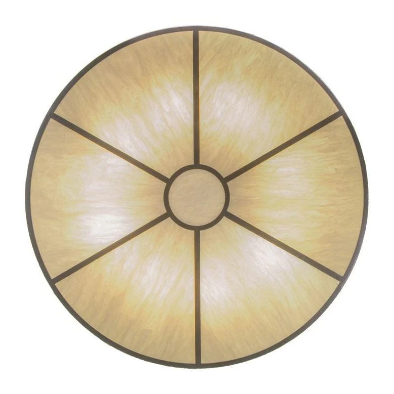 Meyda 48"W Cilindro Natural Textrene Flushmount - Image 3