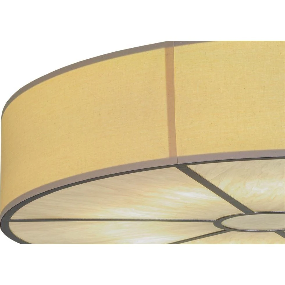 Meyda 48"W Cilindro Natural Textrene Flushmount - Image 6