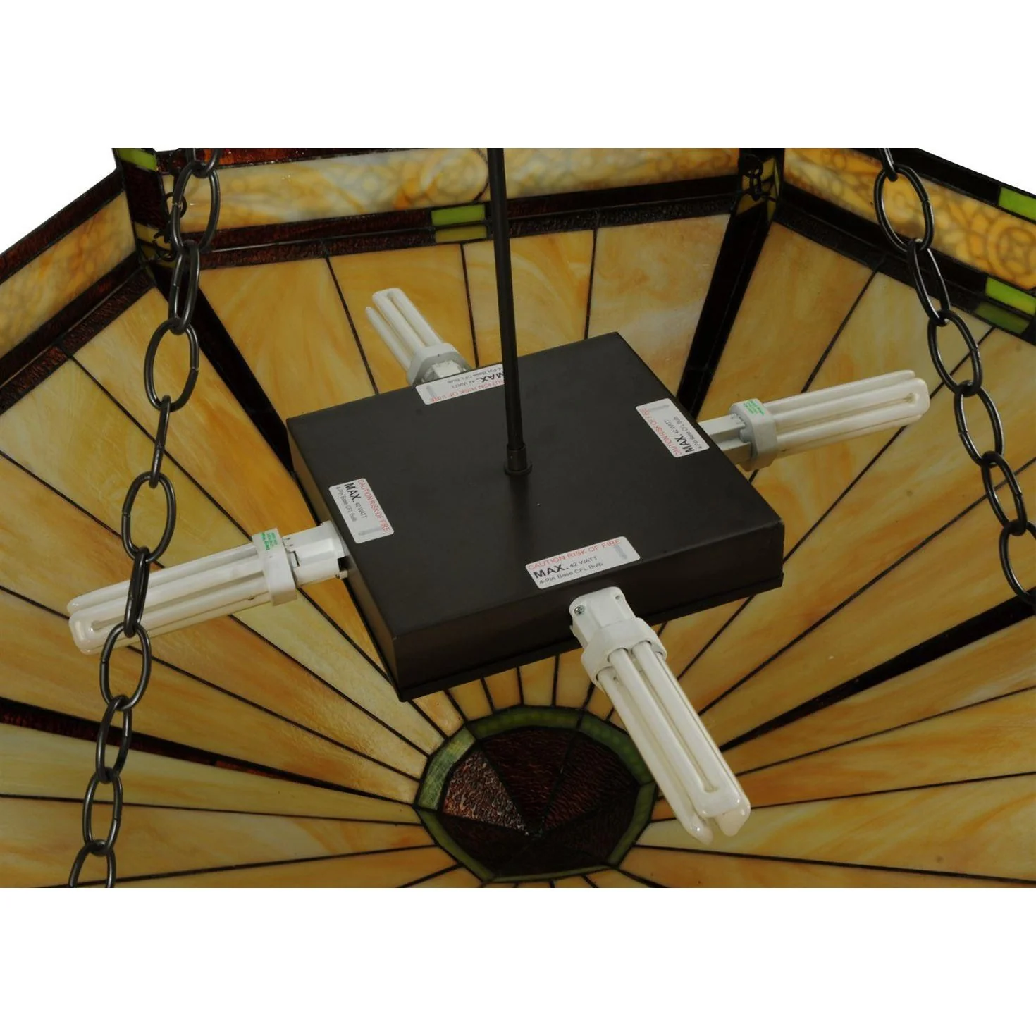 Meyda 49"W Peaches Inverted Pendant - Image 7