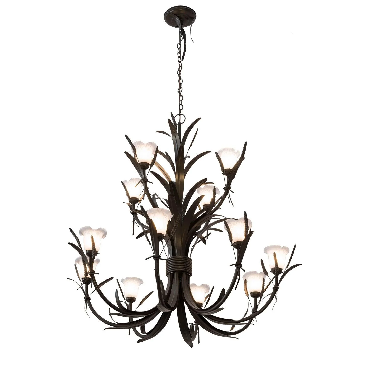 Meyda 52"W Flowering Wheat 12 LT Chandelier - Image 3