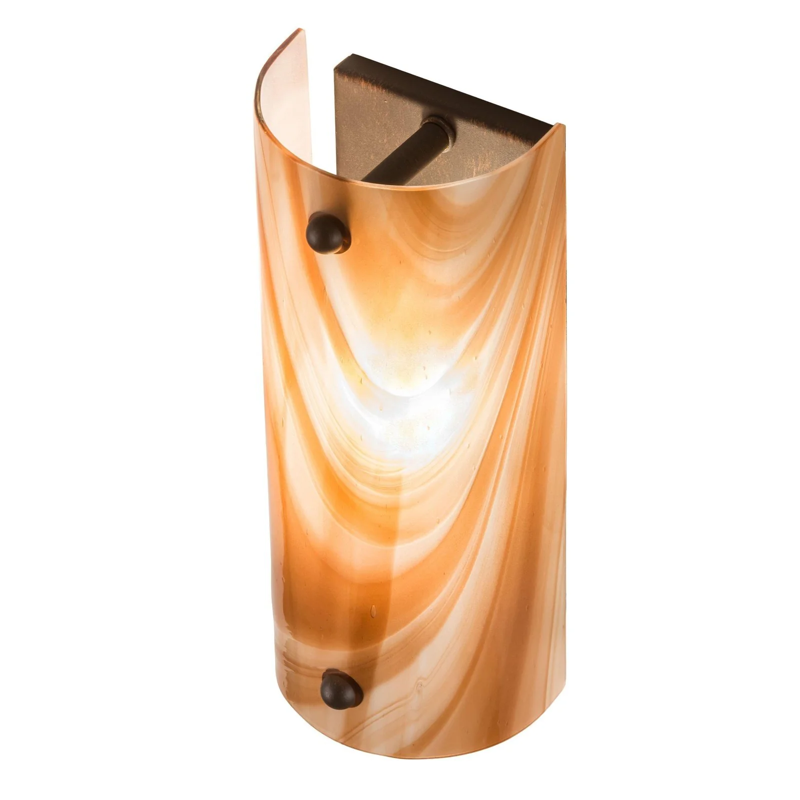 Meyda 5"W Metro Cognac Swirl Wall Sconce