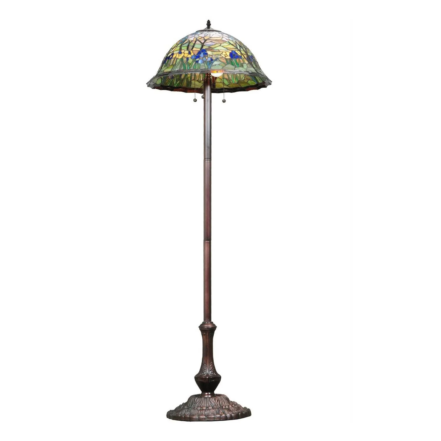 Meyda 62" Tiffany Magnolia Floor Base - Image 7