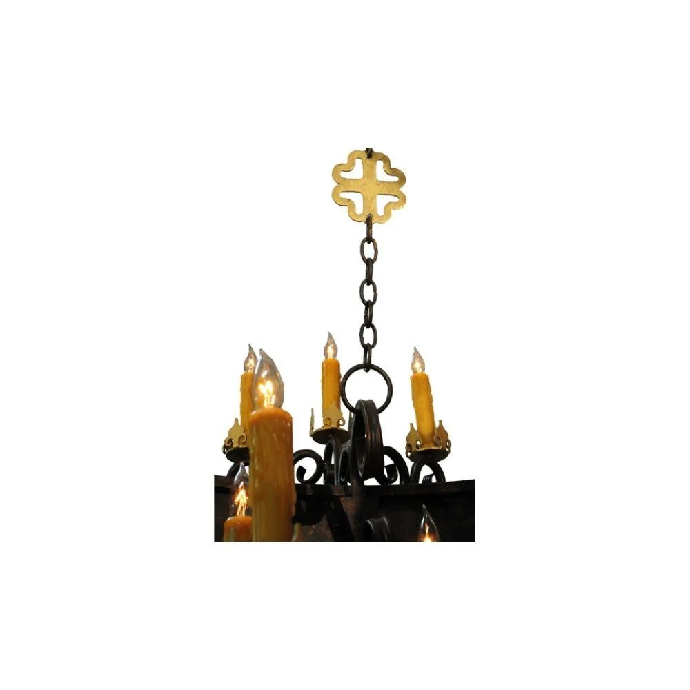 Meyda 72" Wide Candle Tobacco Santino 24 Light Chandelier - Image 8