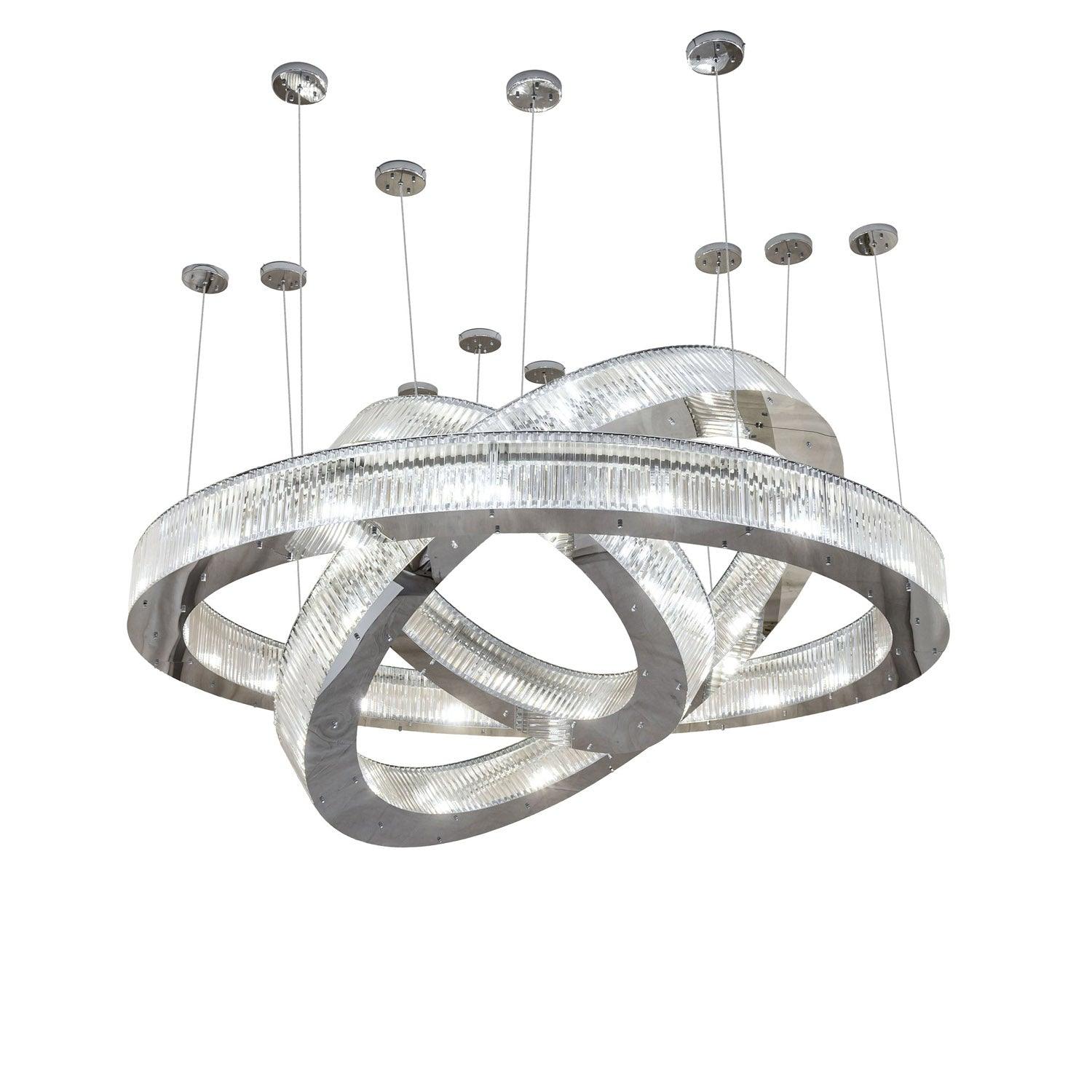 Meyda 90" Wide Beckam 3 Ring Chandelier - Image 10