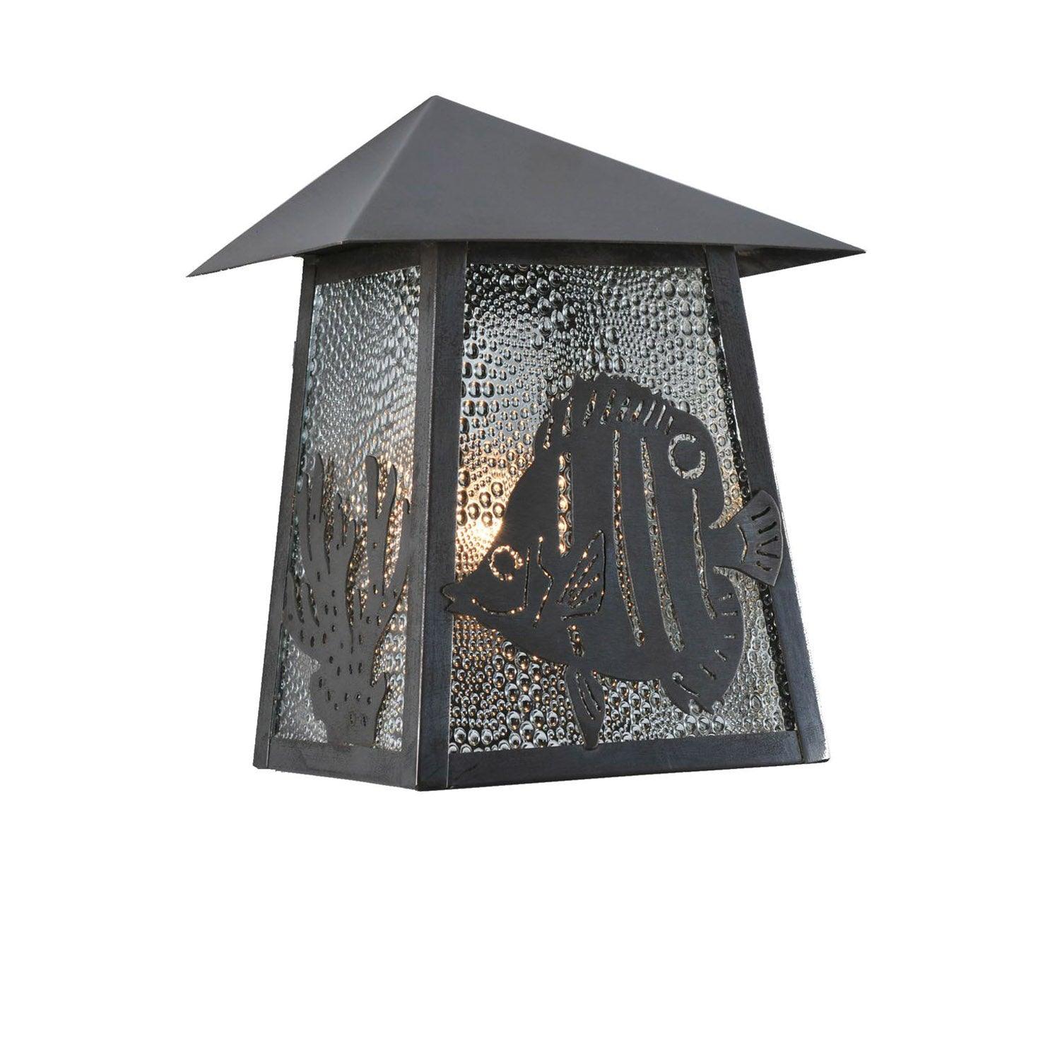 Meyda 9"W Stillwater Angel Fish Wall Sconce