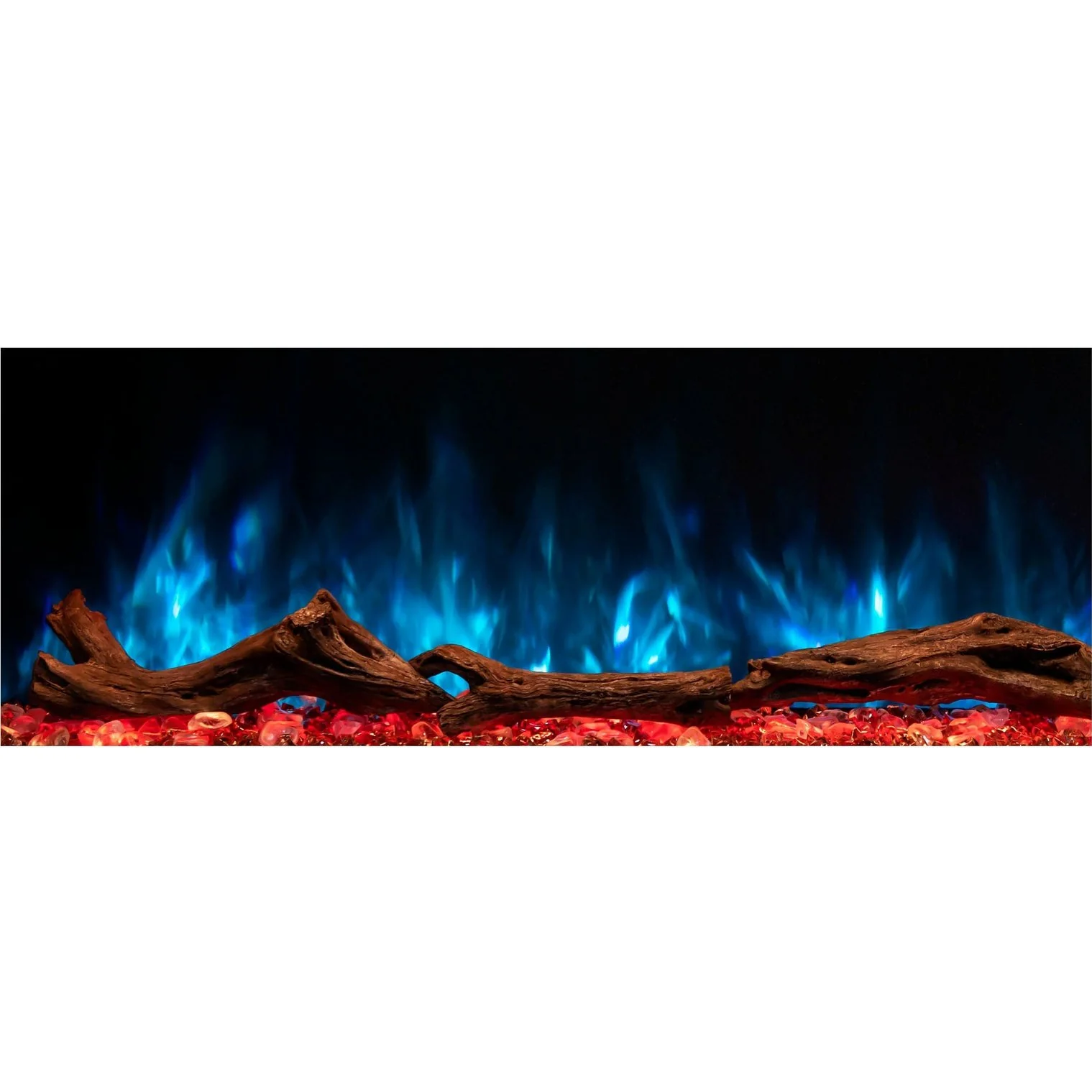 Modern Flames LPM-8016-WMC Landscape Pro Multi 80-Inch Three-Sided Electric Fireplace with Wall Mount Mantel - Image 7