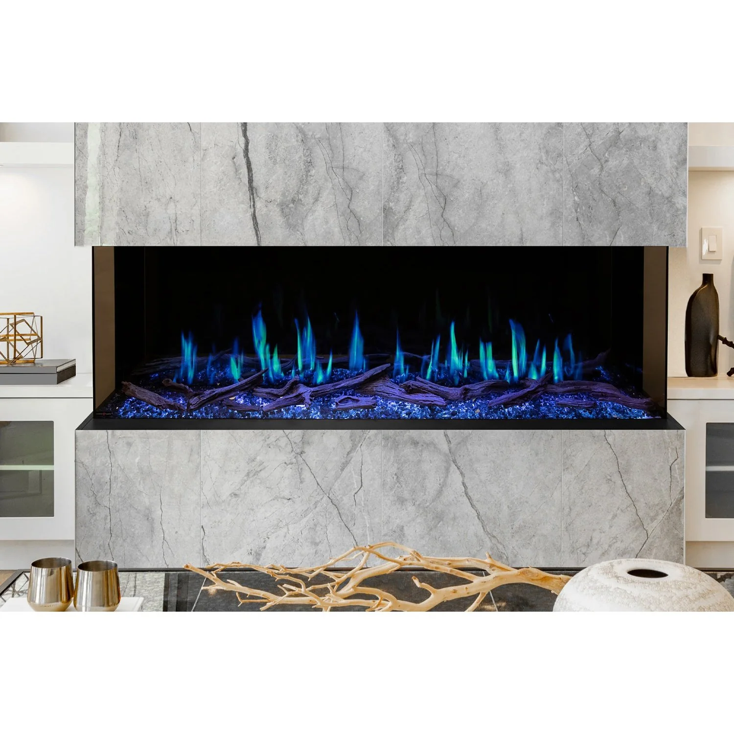 Modern Flames Orion Multi 76" Heliovision Virtual Multi-View Built-In Electric Fireplace - Image 26