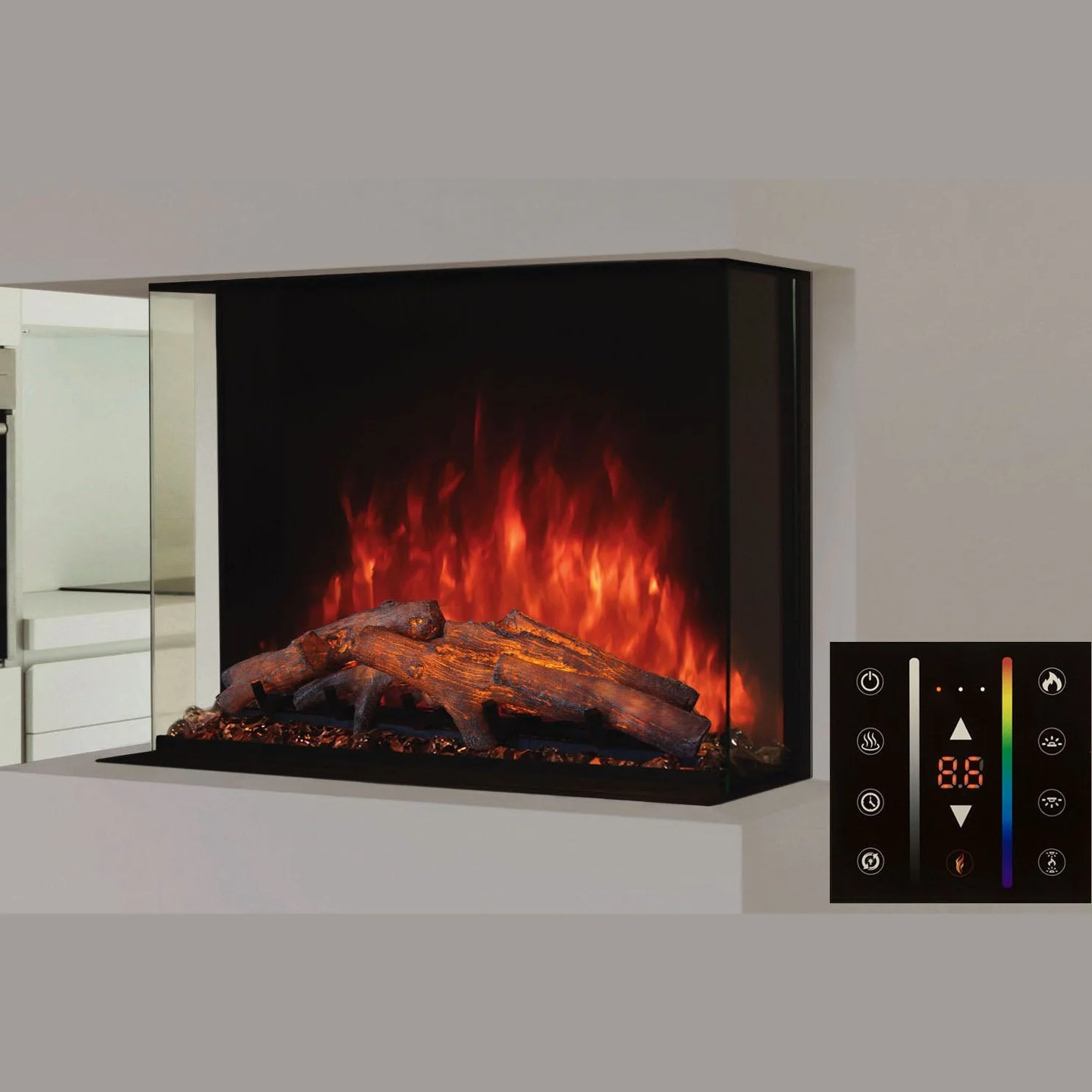 Modern Flames Sedona Pro Multi 36" 3-Sided / 2-Sided Built In Electric Firebox - Image 14
