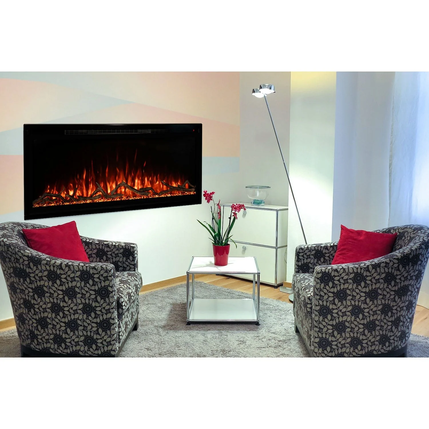 Modern Flames Spectrum Slimline 50'' Wall Mount / Recessed Linear Electric Fireplace - Image 15